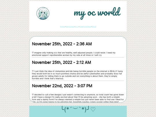 blog screenshot