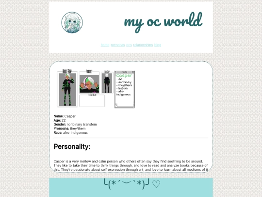 oc pages/casper screenshot