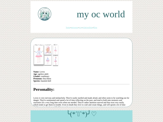 oc pages/lovey screenshot
