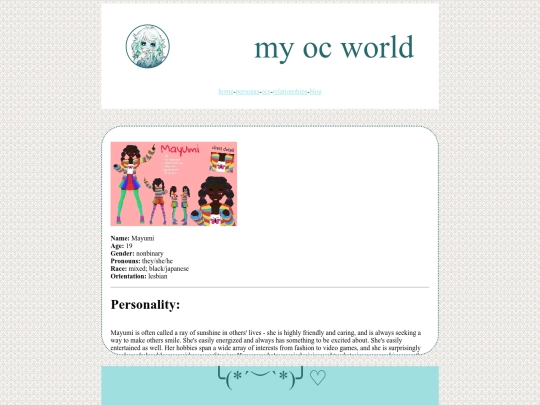 oc pages/mayumi screenshot