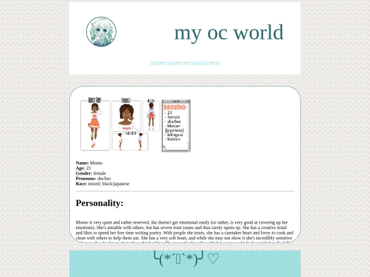 oc pages/momo screenshot