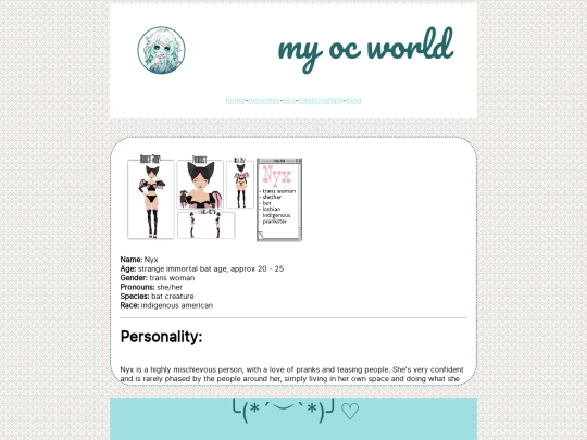oc pages/nyx screenshot