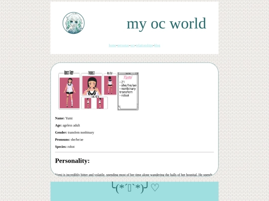 oc pages/yumi screenshot