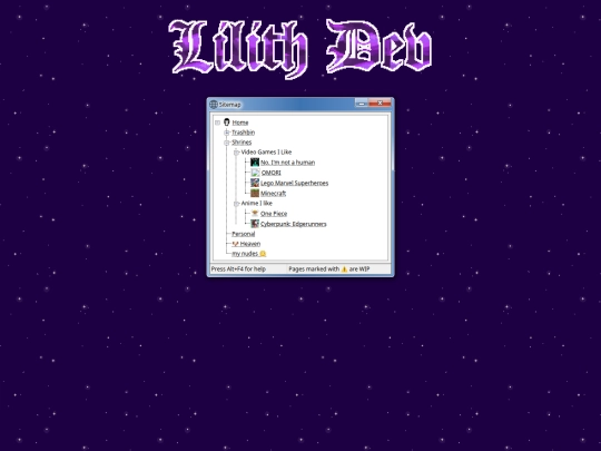 Sitemap screenshot
