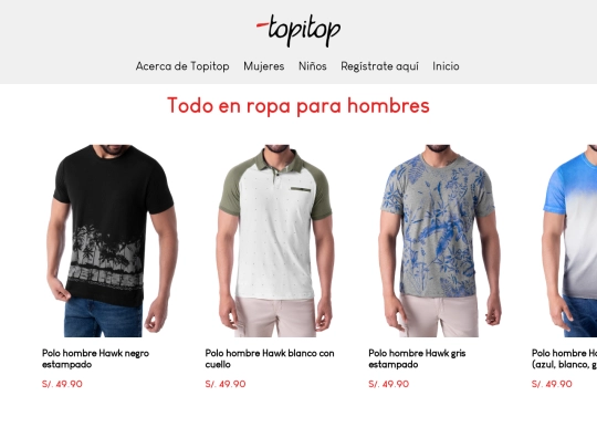 Topitop.pe/Hombres screenshot