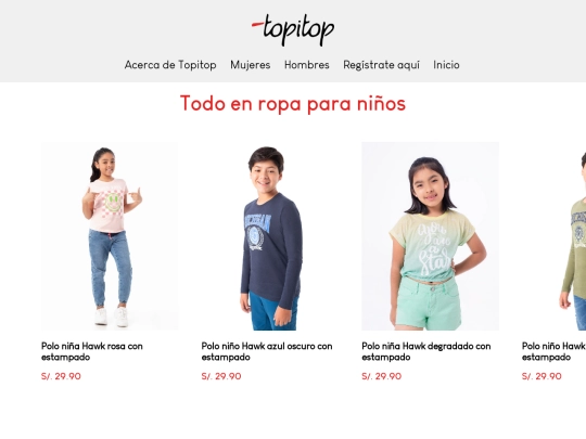 Topitop.pe/Niños screenshot