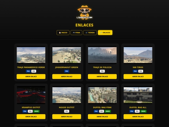 links screenshot