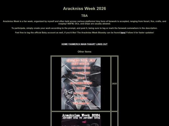 aracknissweek screenshot