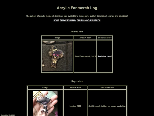 fanacrylicslog screenshot