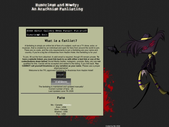 fanlisting screenshot