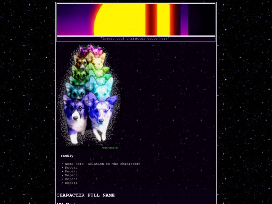 char-template screenshot