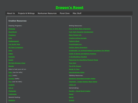 extras/links/creationresource screenshot