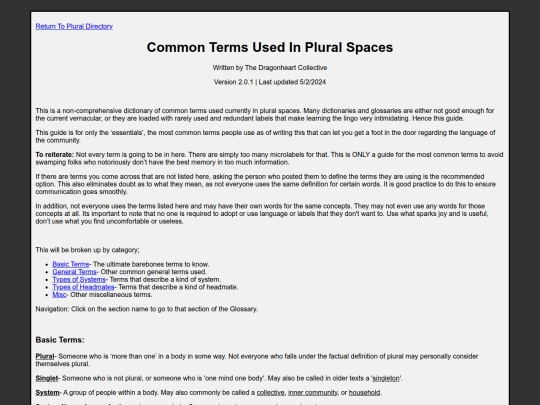 plural/pluralglossary screenshot