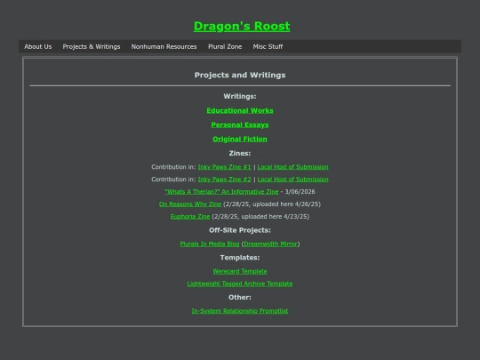 projects screenshot