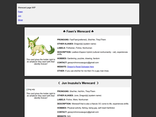 syspages/werecards screenshot