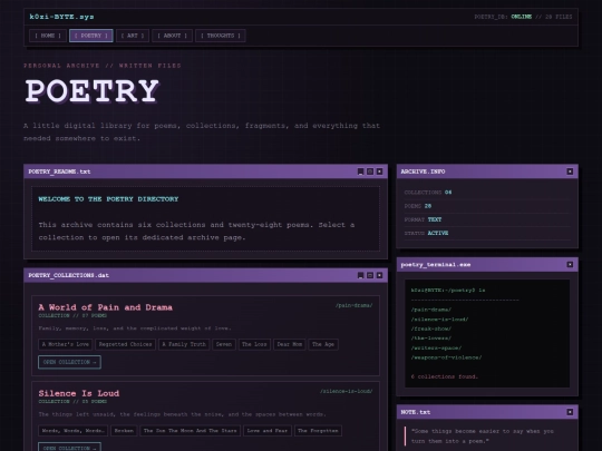 poetry screenshot
