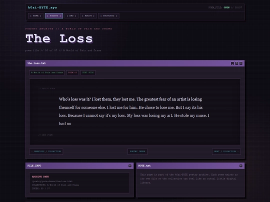 poetry/pain-drama/the-loss screenshot