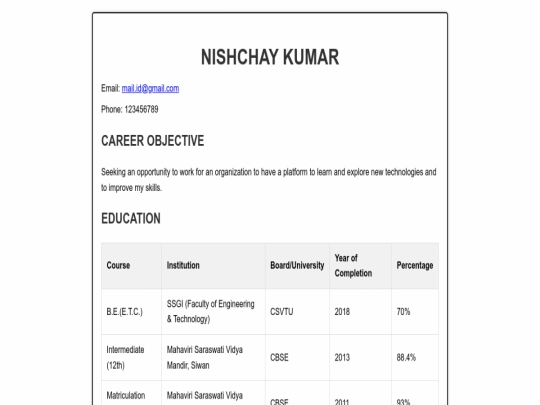 index screenshot