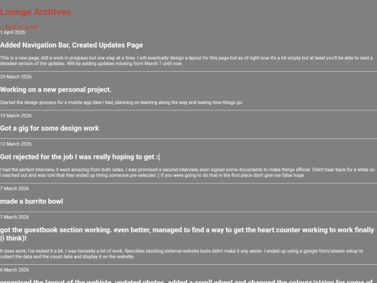 updates screenshot