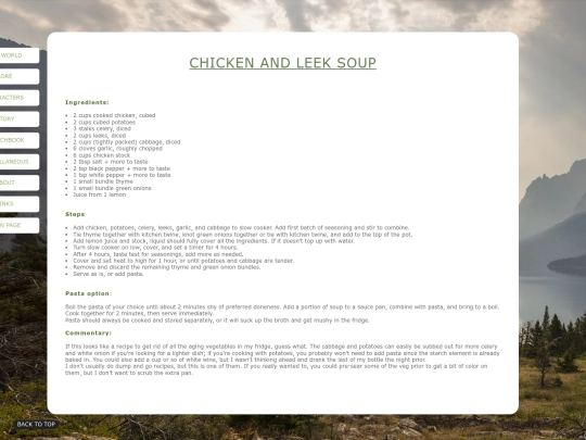 misc/recipes/chickenandleek screenshot