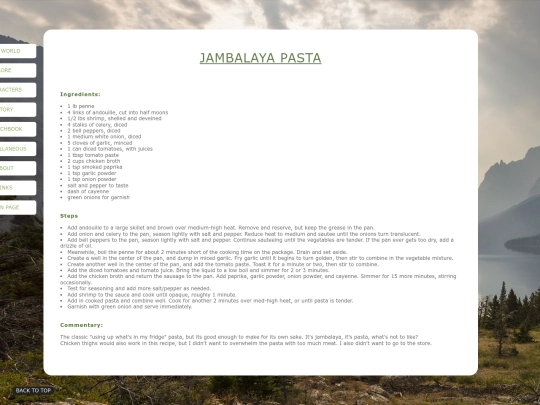 misc/recipes/jambalayapasta screenshot