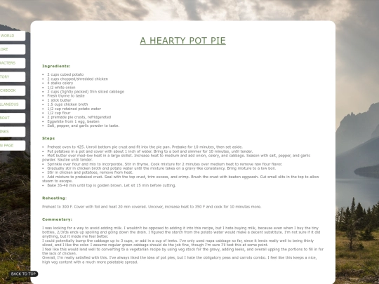 misc/recipes/potpie screenshot