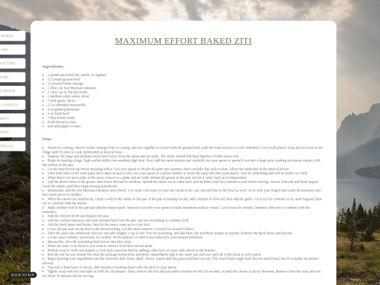 misc/recipes/ziti screenshot