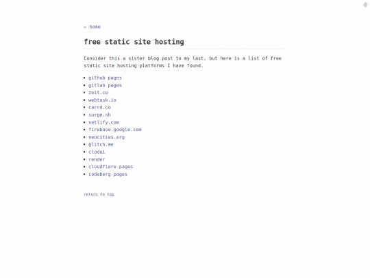 free-static-site-hosting screenshot