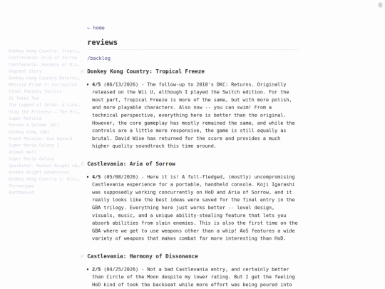 reviews screenshot