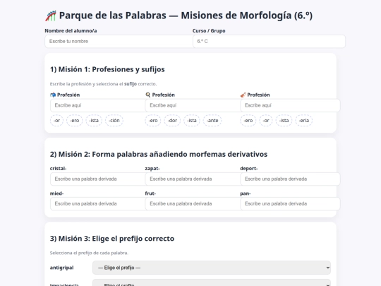 Sufijos y prefijos screenshot