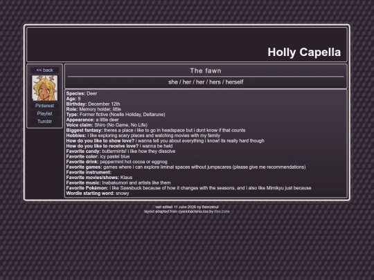 pages/holly screenshot