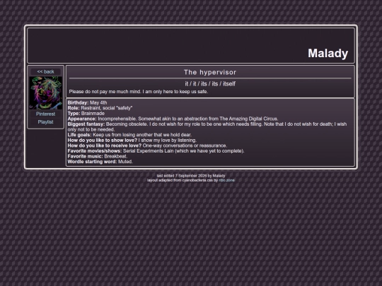 pages/malady screenshot