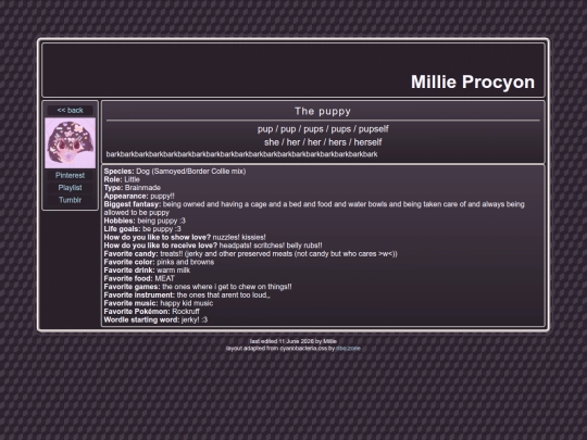 pages/millie screenshot