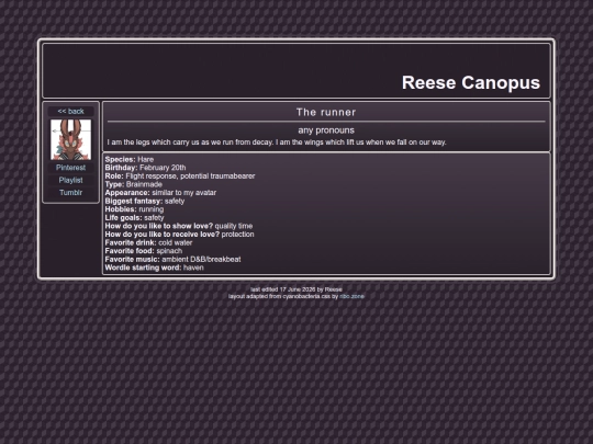 pages/reese screenshot