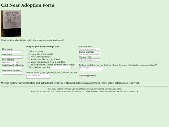 adoptionform screenshot