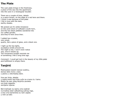 poems/plate screenshot