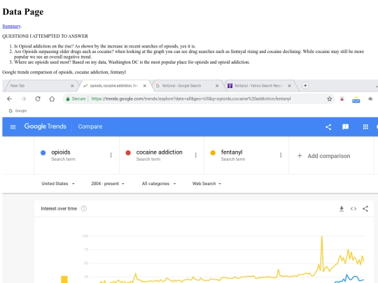 data screenshot
