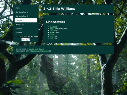 page/characters screenshot