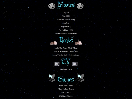 favorites screenshot