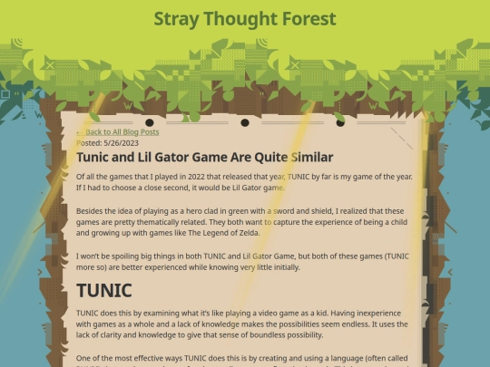 blog/tunicAndLilGatorGameAreQuiteSimilar screenshot