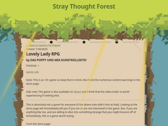 gamesiveplayed/lovelyladyrpg screenshot