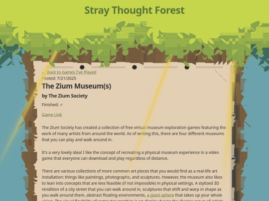gamesiveplayed/theziummuseums screenshot
