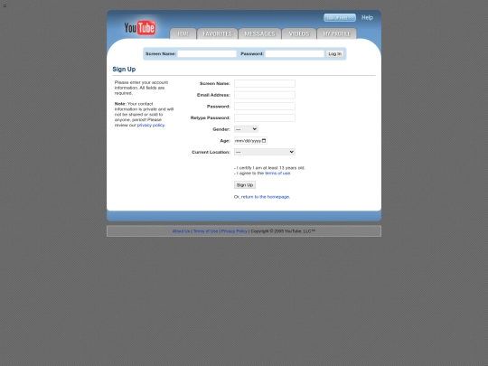 signup screenshot