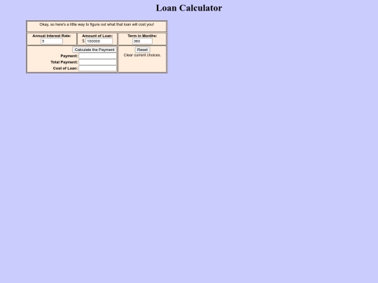 loan_calc screenshot