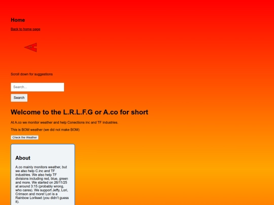 A.co/test2 screenshot