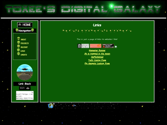 Links screenshot