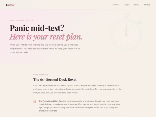 duringexam screenshot