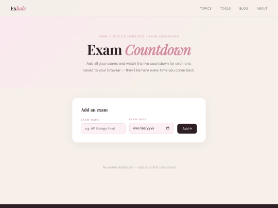 examcountdown-widget screenshot