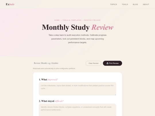 monthly-review screenshot