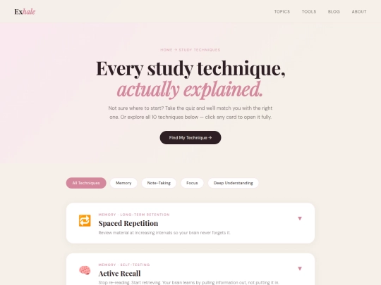 techniques screenshot
